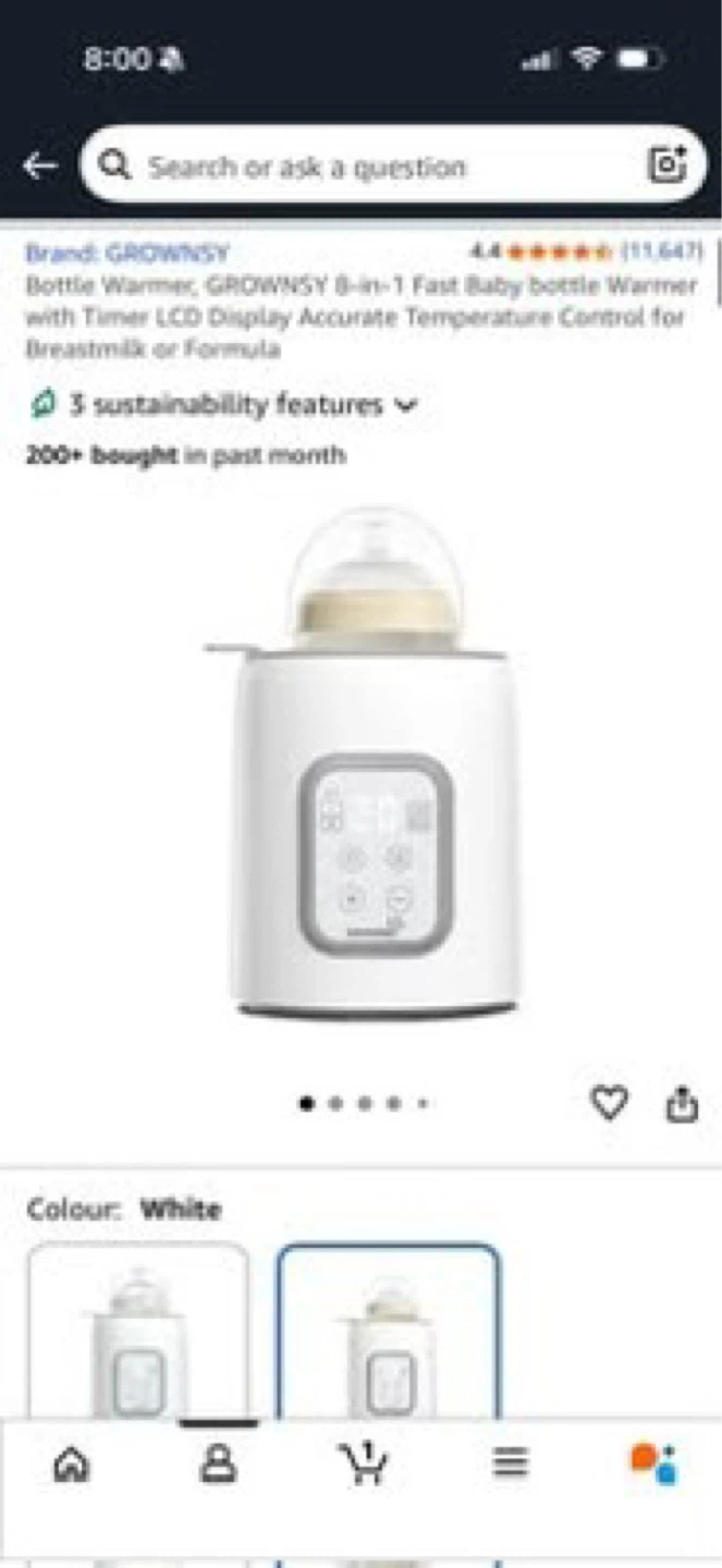 GROWNSY 8-in-1 Fast Baby Bottle Warmer