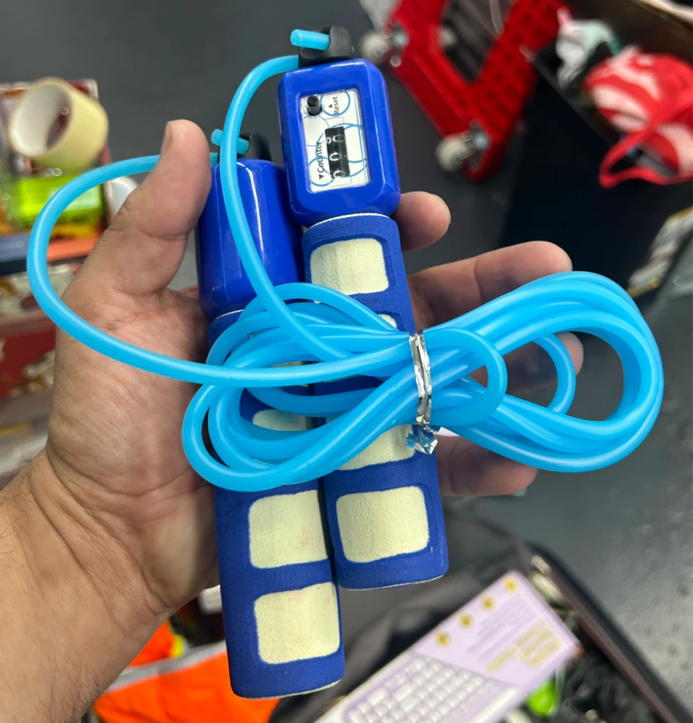 Blue Jump Rope with Counter