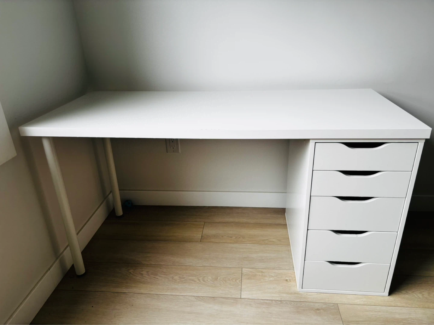 White IKEA ALEX Desk - photo 3