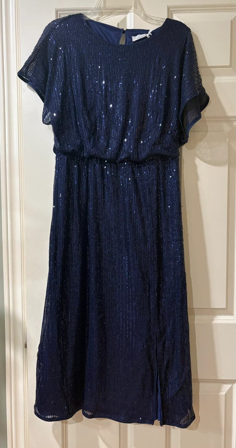Navy Blue Sequin Dress - photo 2