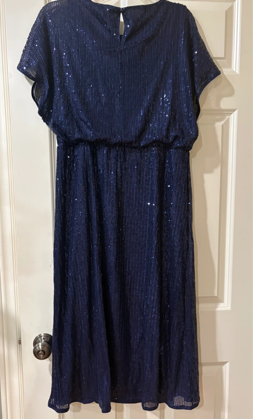 Navy Blue Sequin Dress