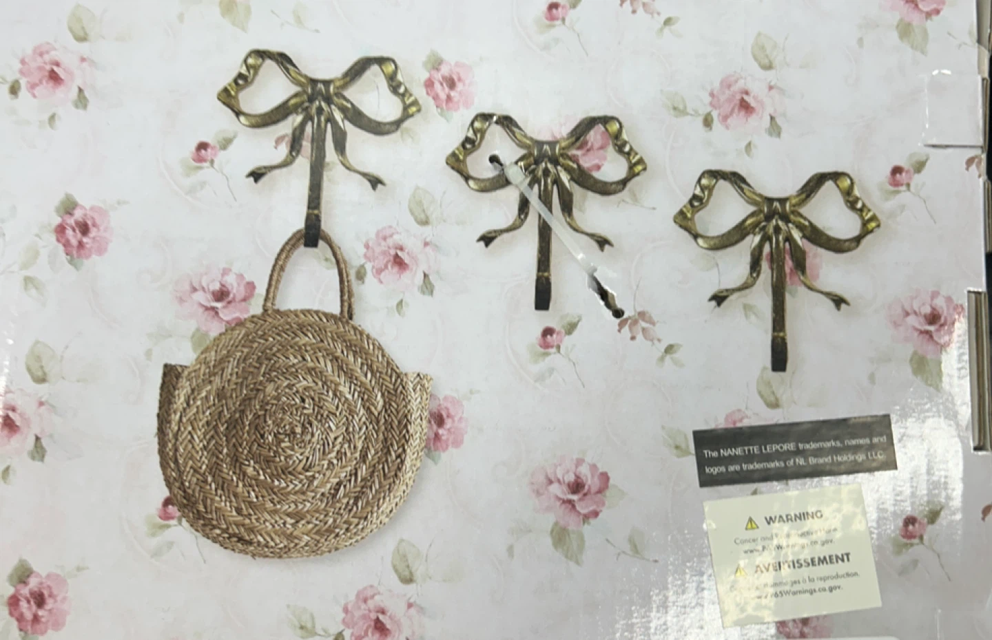 Nanette Lepore Set of 2 Gold Bow Wall Hooks - photo 2