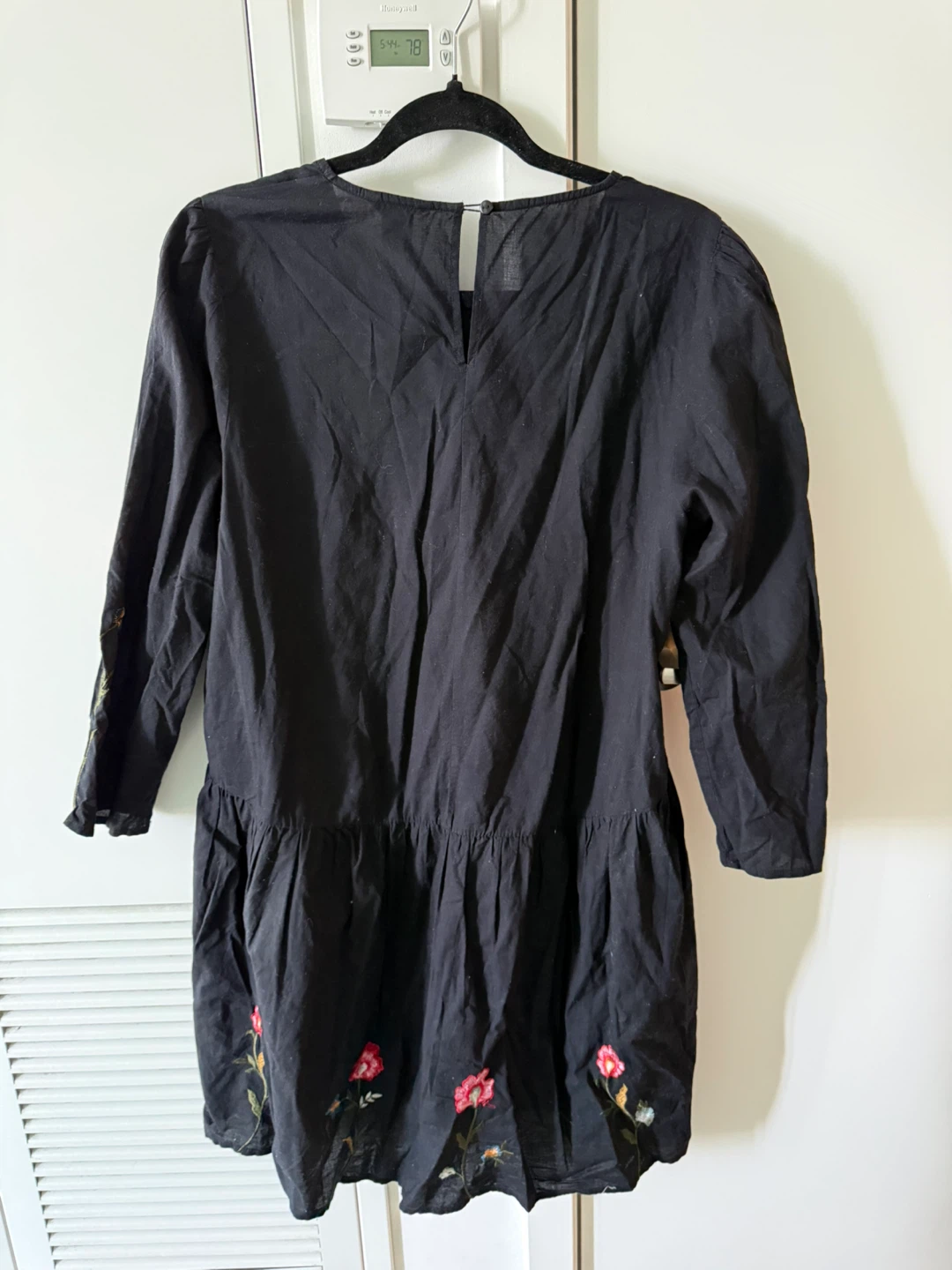 Lindex Embroidered Black Dress - size L - photo 3