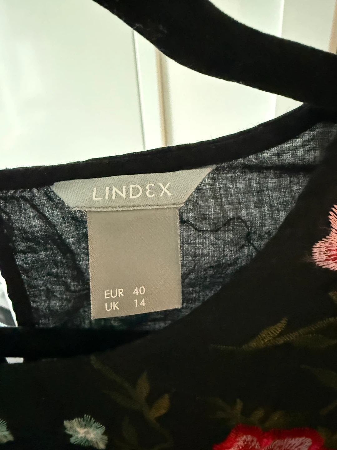 Lindex Embroidered Black Dress - size L - photo 4