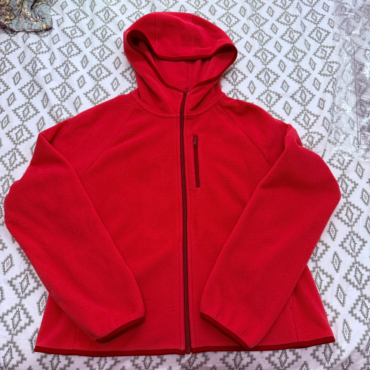 UNIQLO Red Fleece Zip-Up Hoodie Jacket - For Female - photo 3