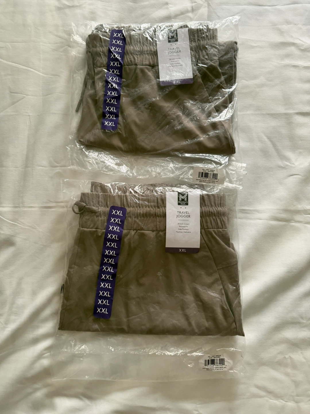 Travel Joggers -grey bisque- Size XXL (2 Pairs)