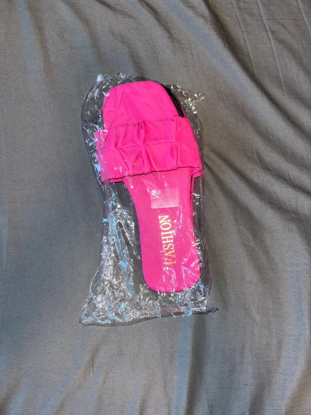 Hot Pink Fashion Slides Sandals Size 36/Size 4 - photo 4