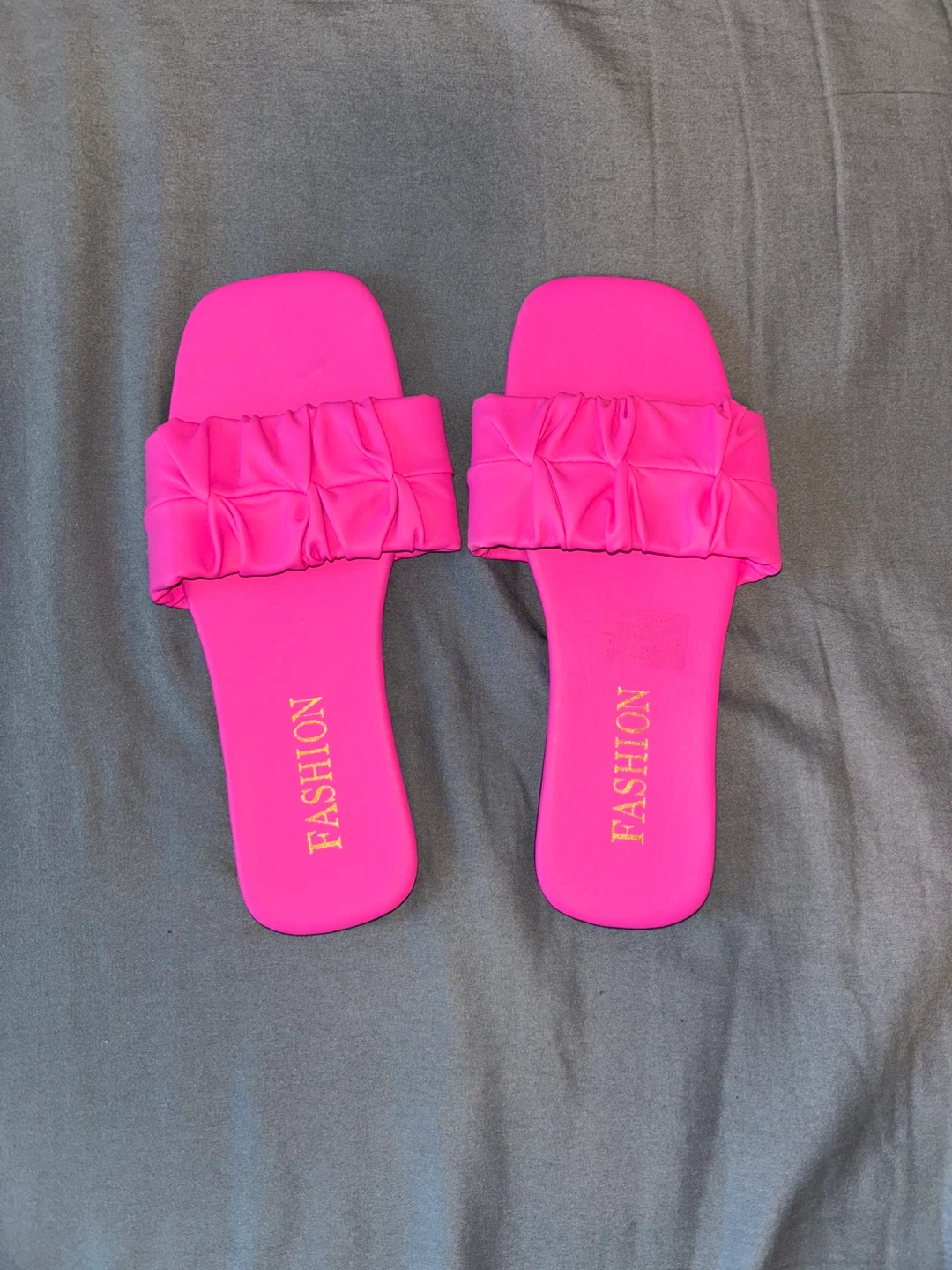 Hot Pink Fashion Slides Sandals Size 36/Size 4