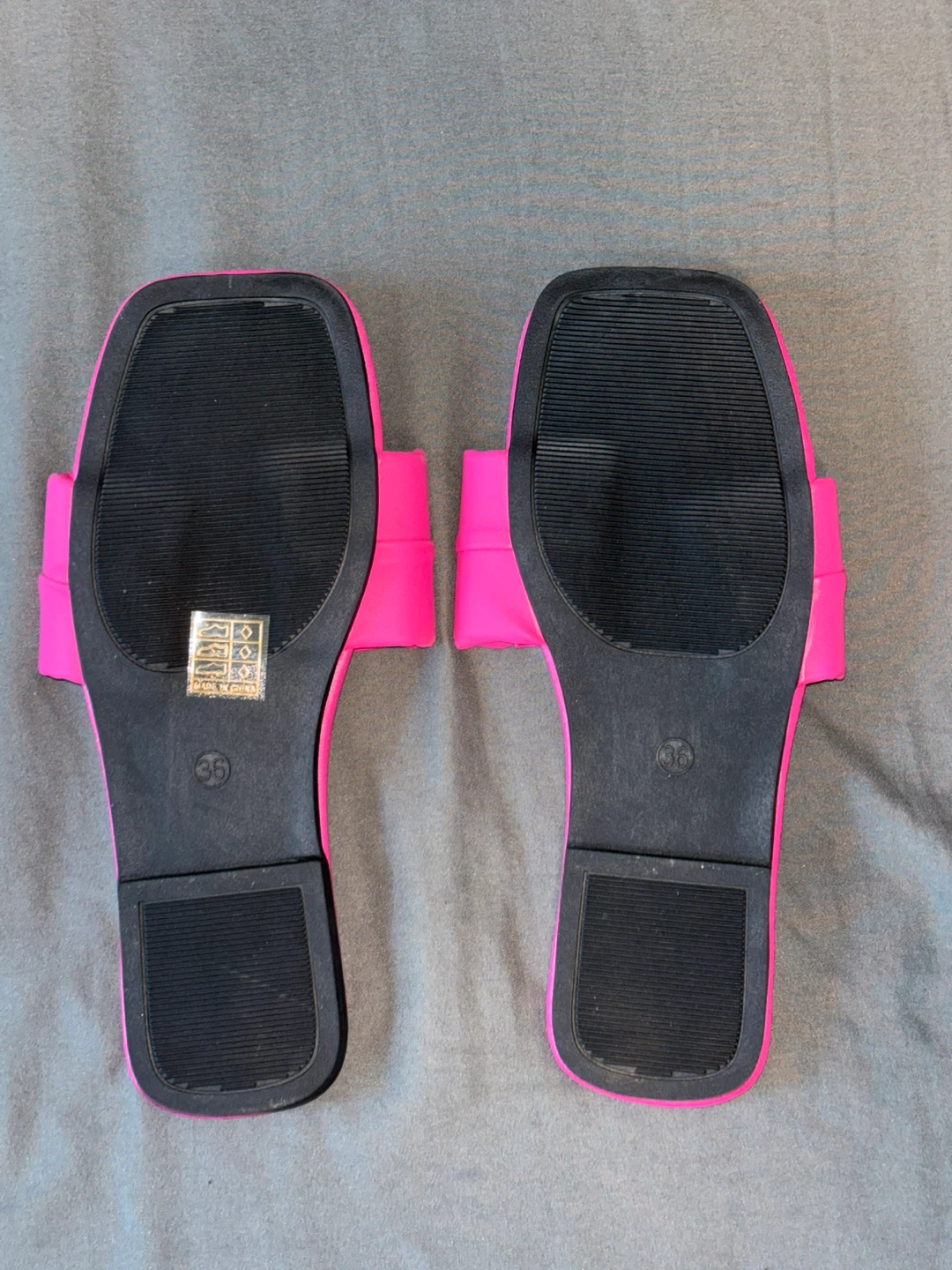 Hot Pink Fashion Slides Sandals Size 36/Size 4 - photo 2