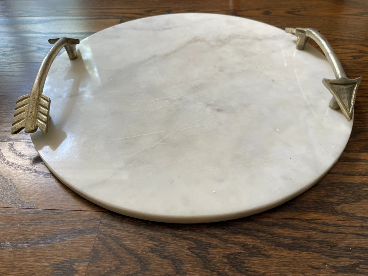 Marble Serving Tray with Arrow Handles - photo 2