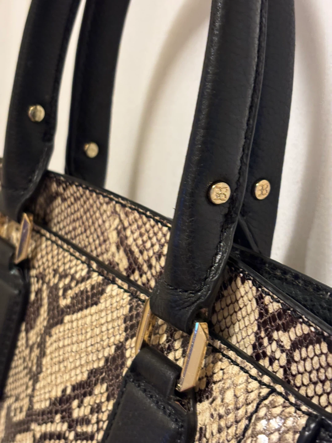 BCBGMAXAZRIA Snakeskin Satchel Handbag - photo 2