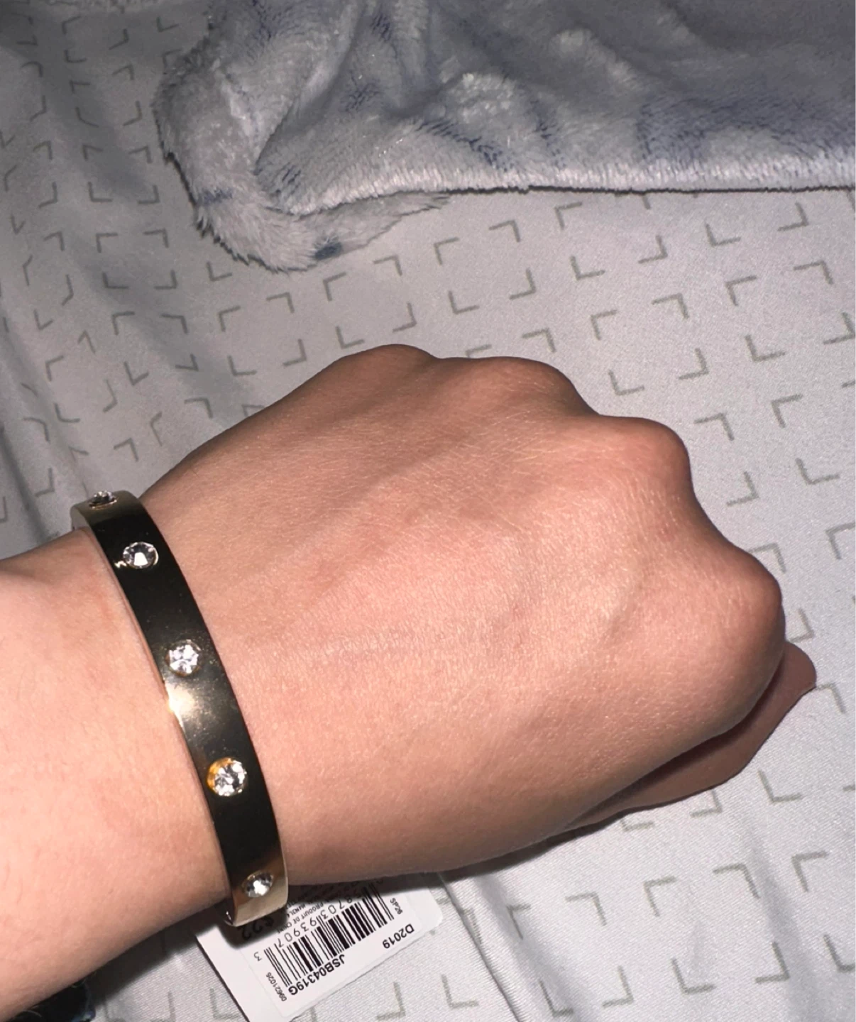 Bangle Bracelet with Rhinestones