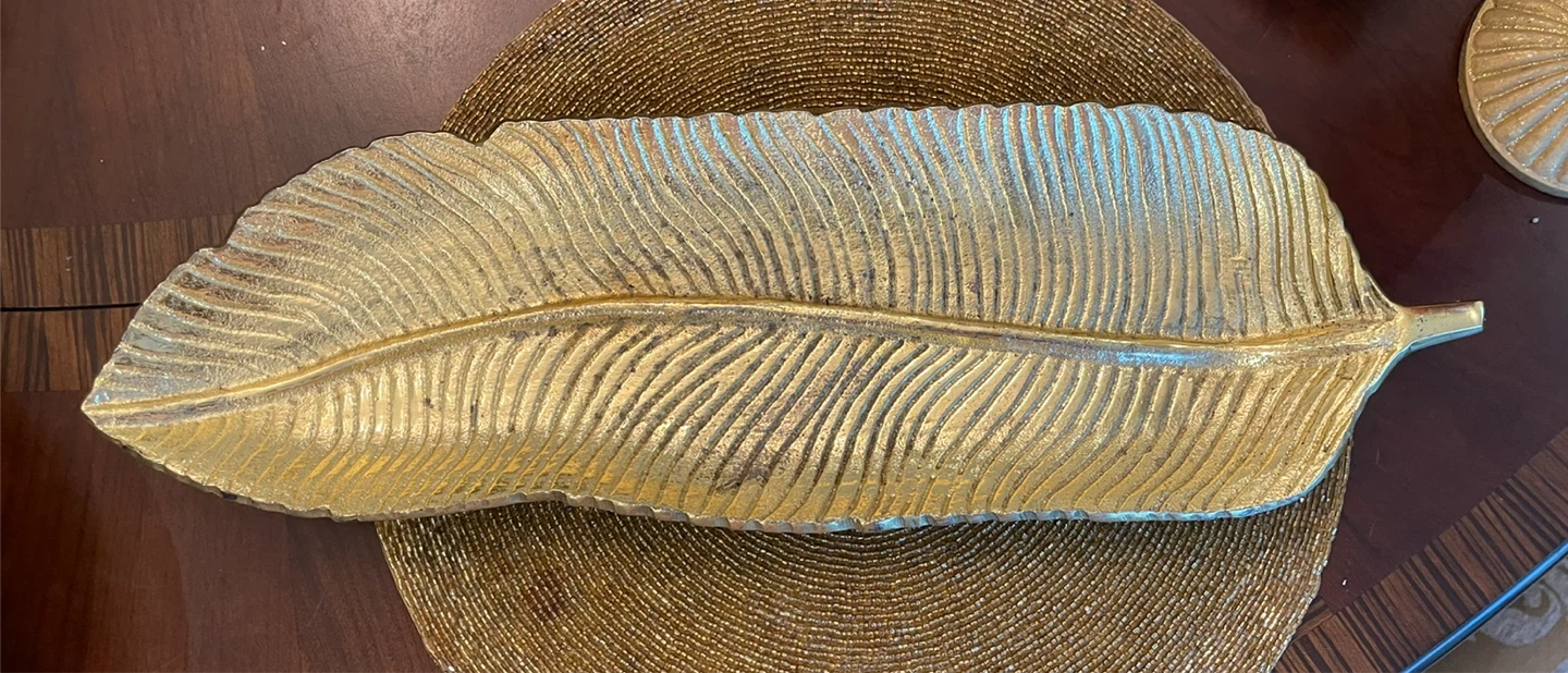 Gold Leaf Shaped Tray