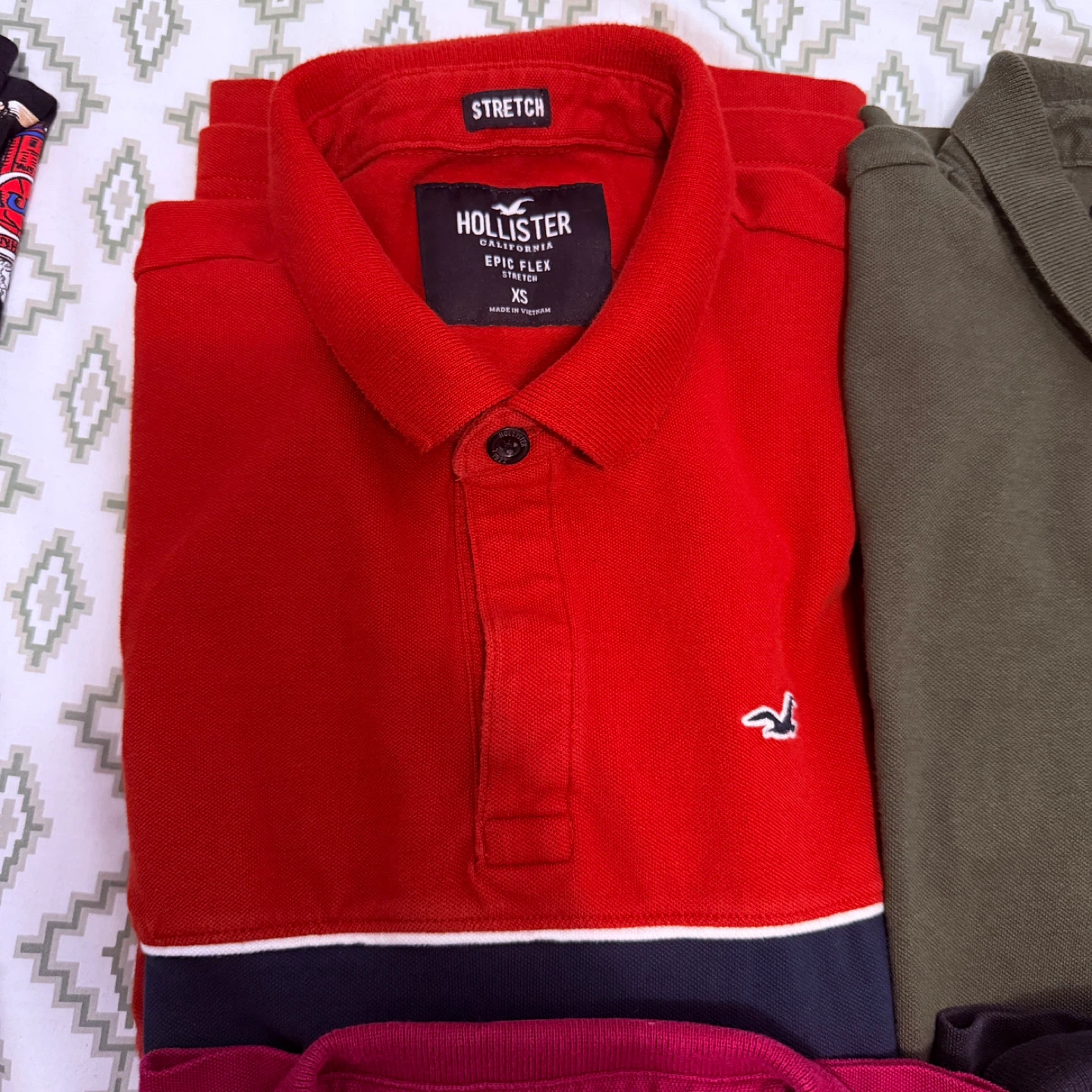 Bundle of 6: Hollister Epic Flex Polo Shirts (Multiple Colours) - photo 2