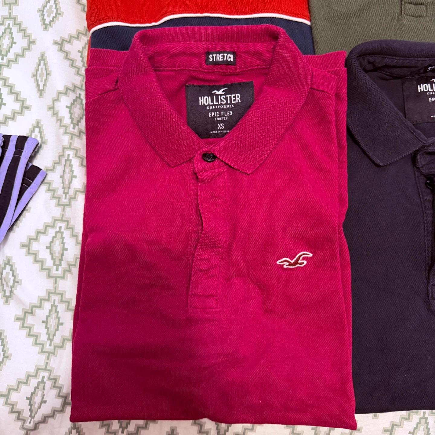 Bundle of 6: Hollister Epic Flex Polo Shirts (Multiple Colours) - photo 5