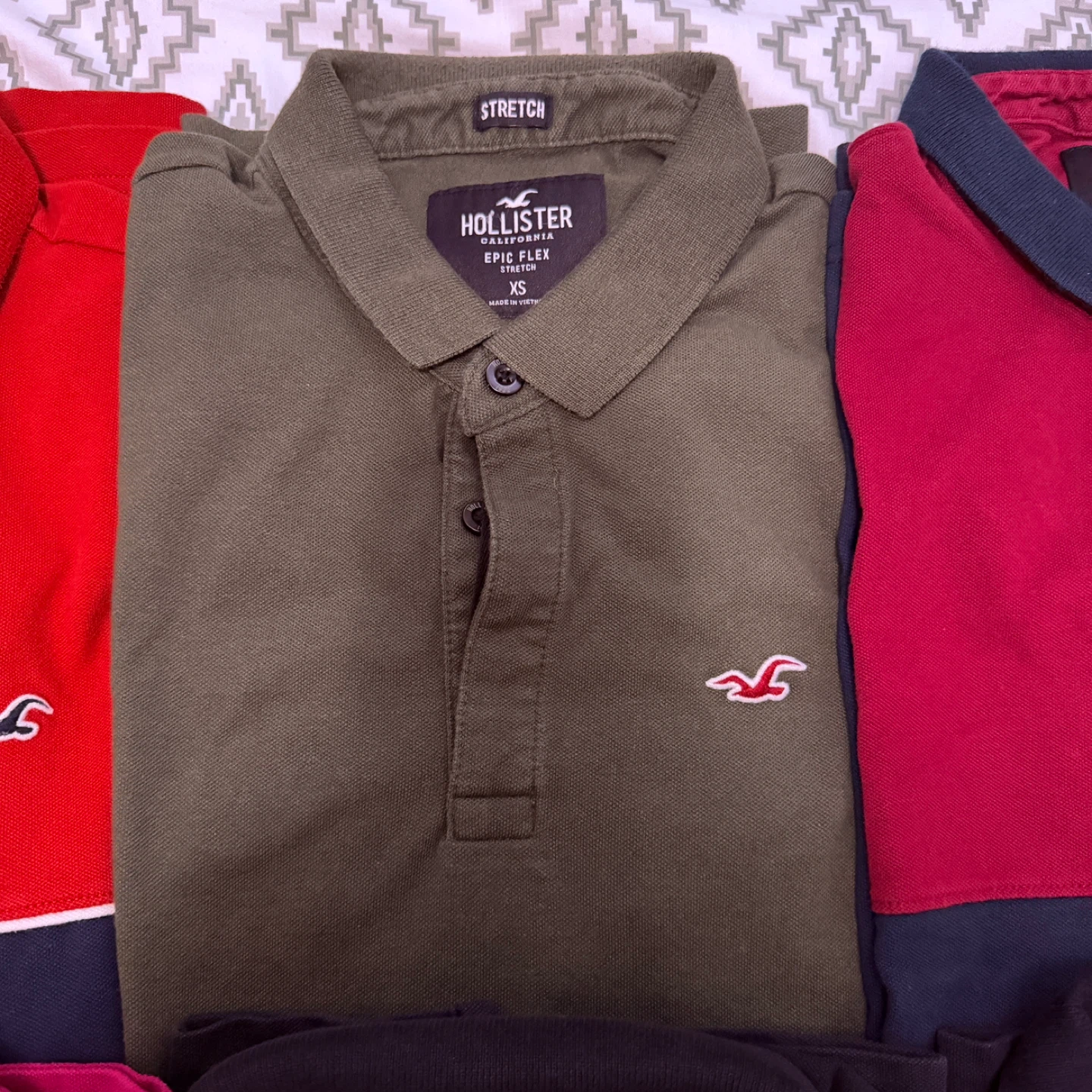 Bundle of 6: Hollister Epic Flex Polo Shirts (Multiple Colours) - photo 3