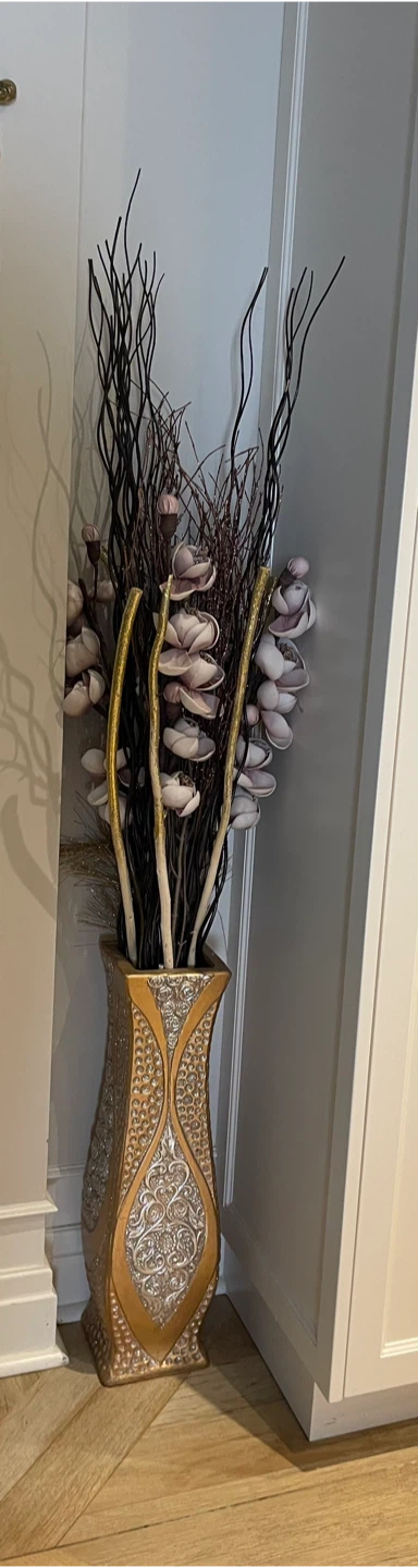 Decorative Vase with Artificial Floral Arrangement