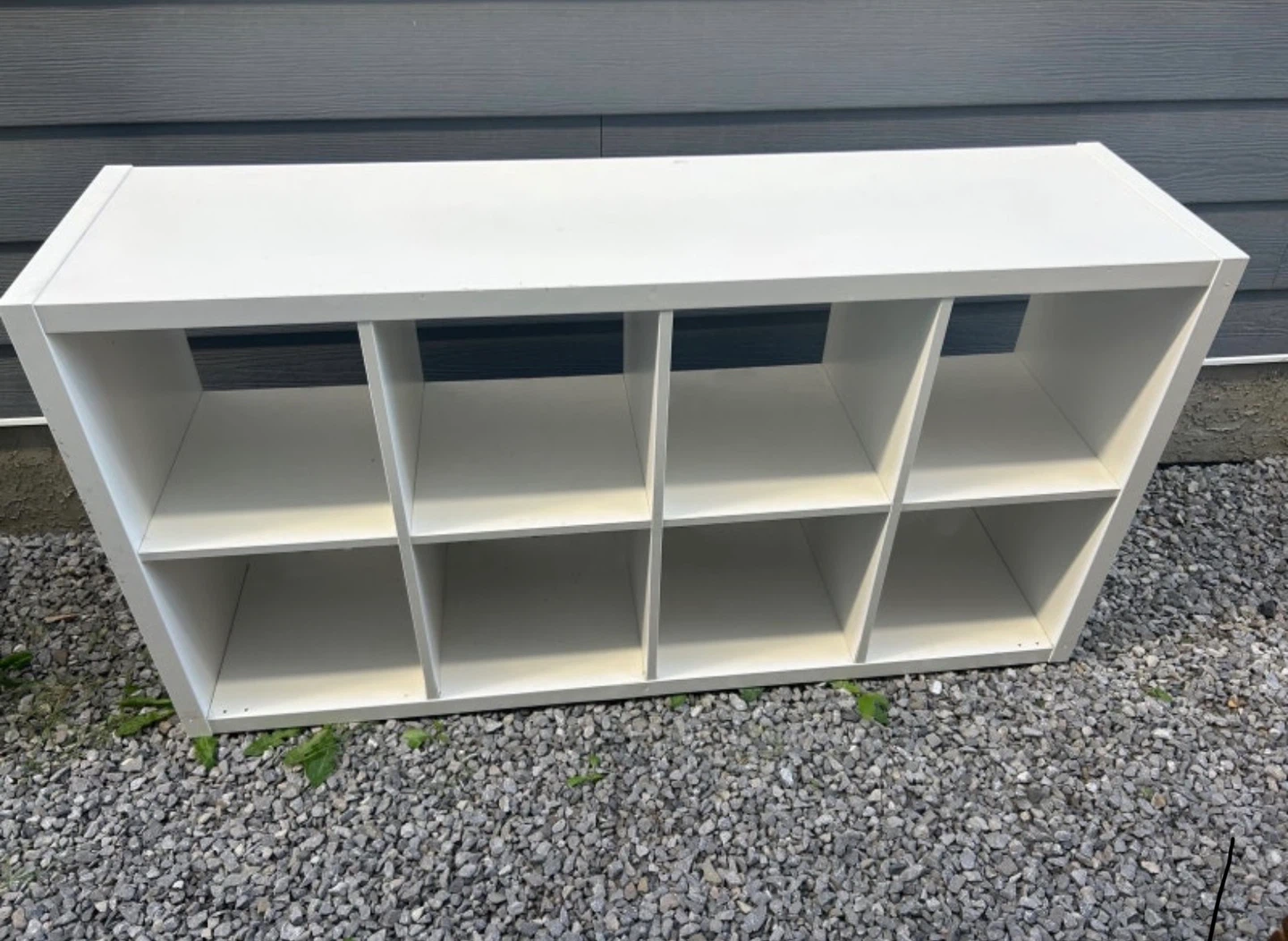IKEA white KALLAX 2x4 storage shelf