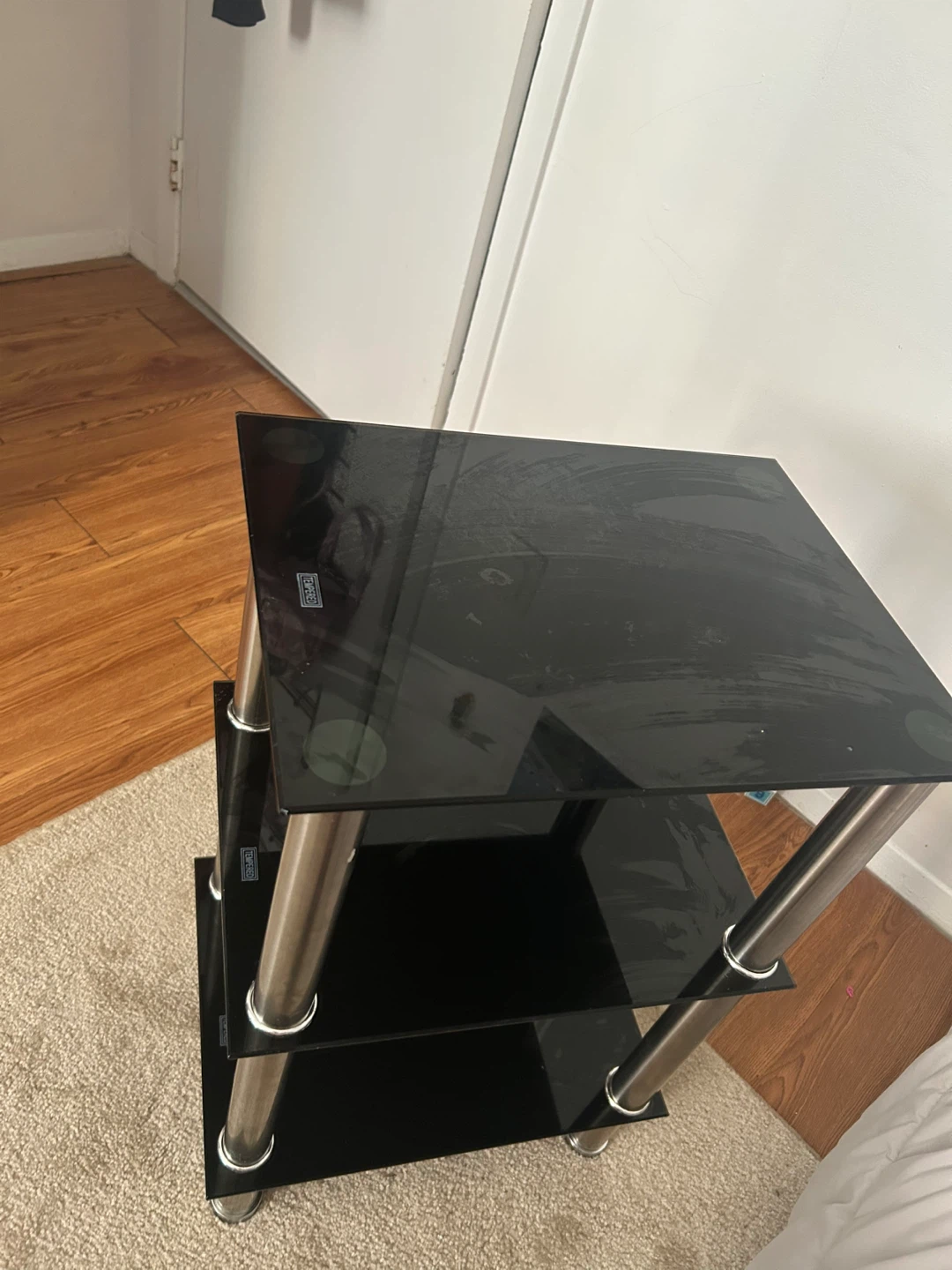 Black Glass 3-Tier Audio/Video Stand - photo 3