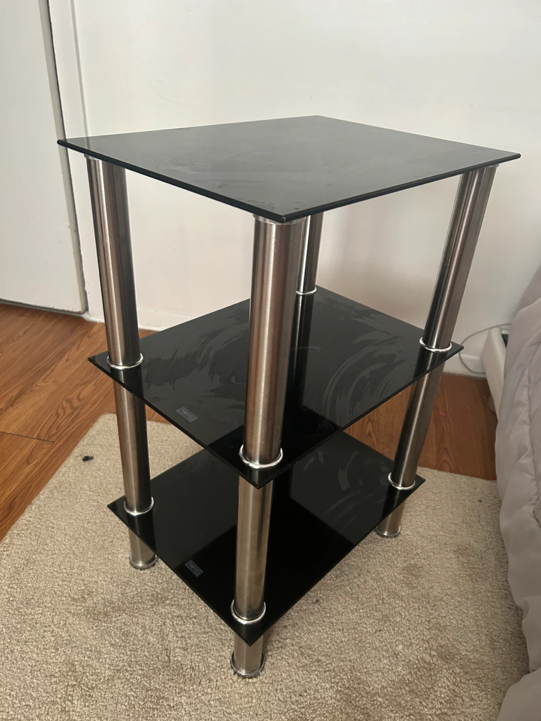 Black Glass 3-Tier Audio/Video Stand - photo 2