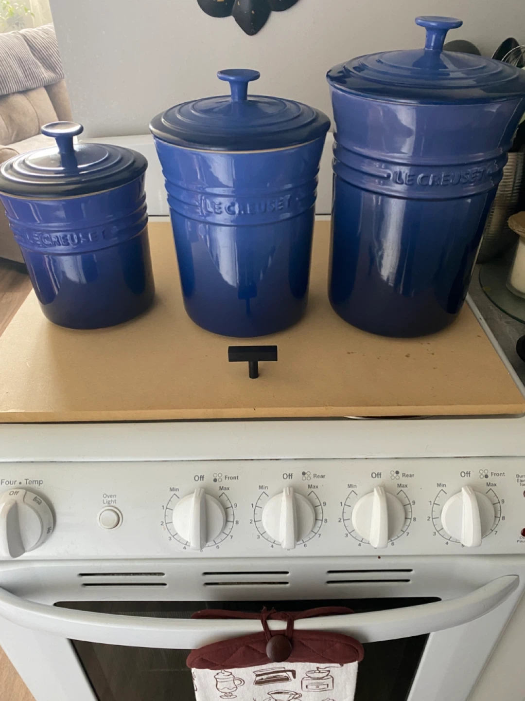 Three piece Le Creuset canister set