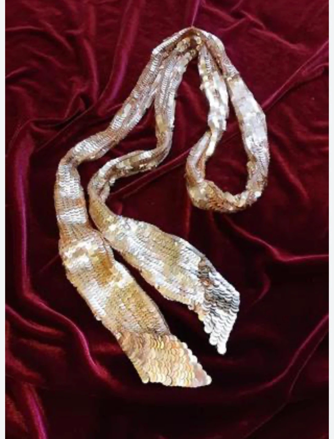 Gold Sequin Scarf