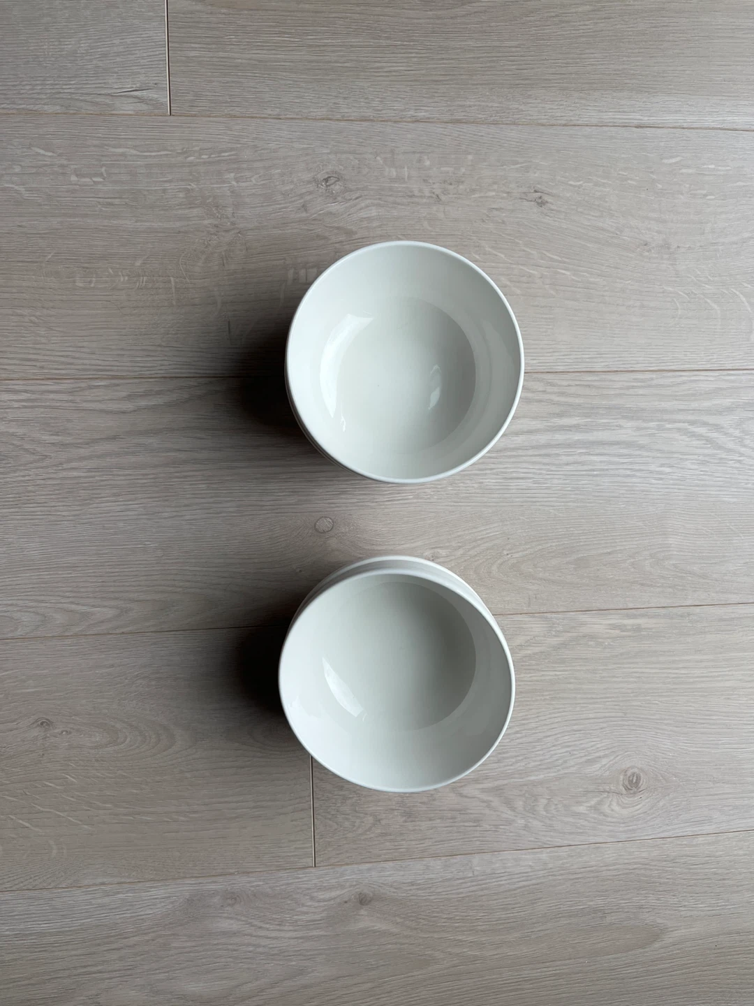 Four White Ceramic Bowls