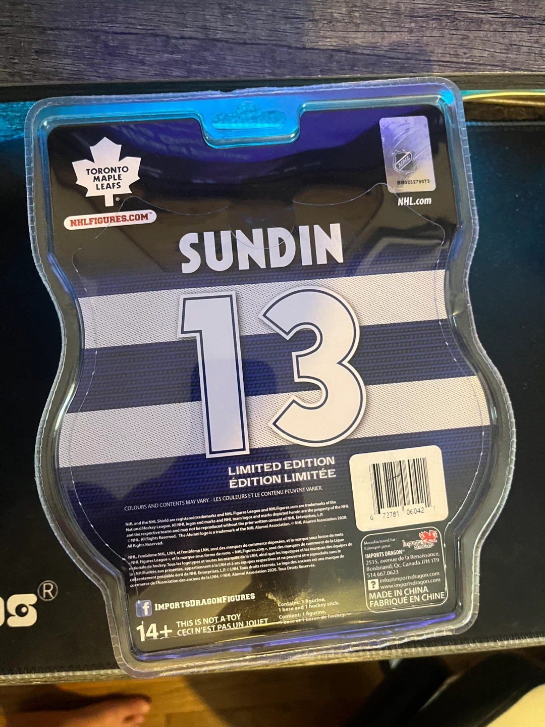Toronto Maple Leafs Sundin #13 Limited Edition Figurine
