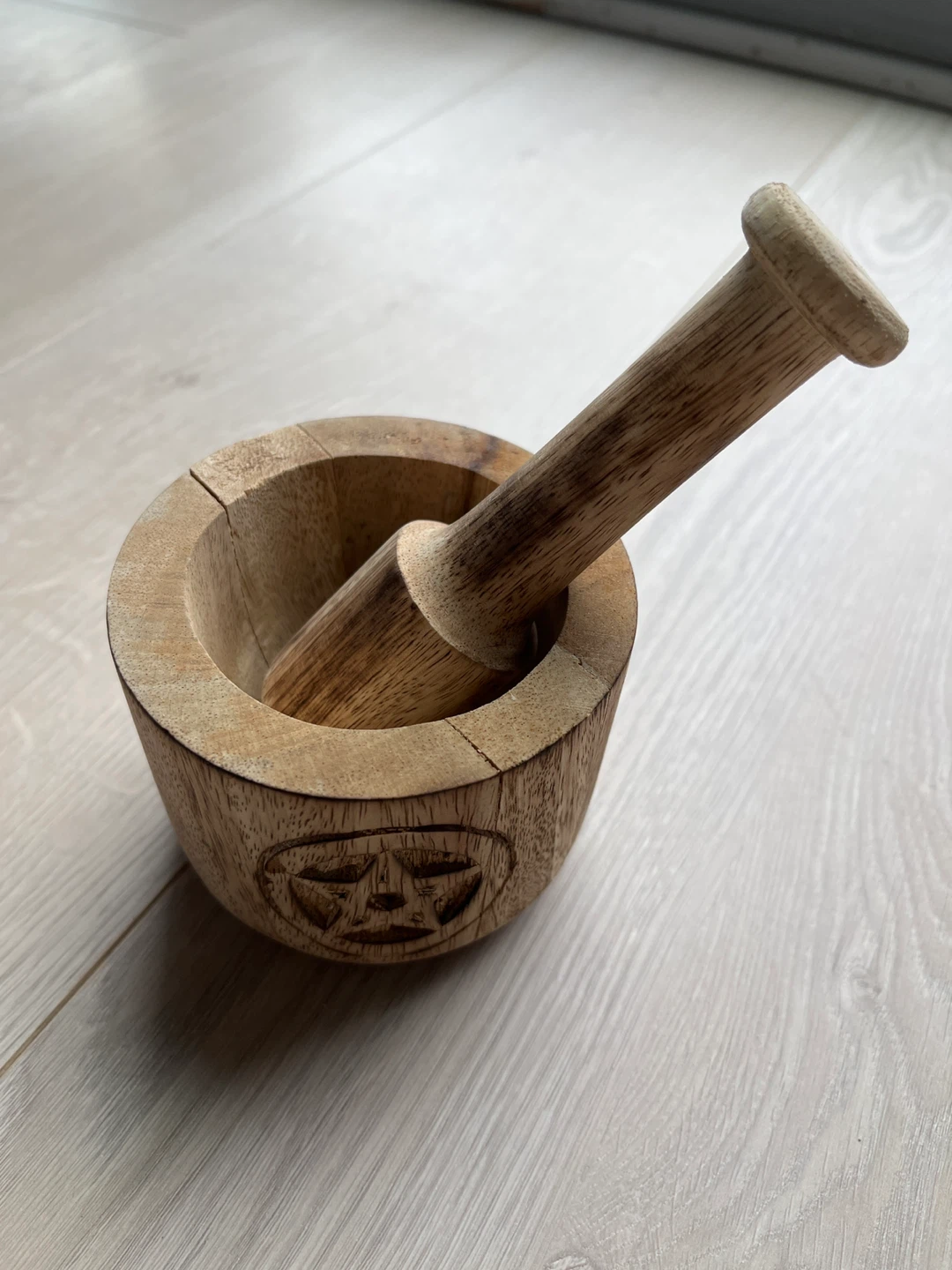 Wooden Mortar and Pestle Set