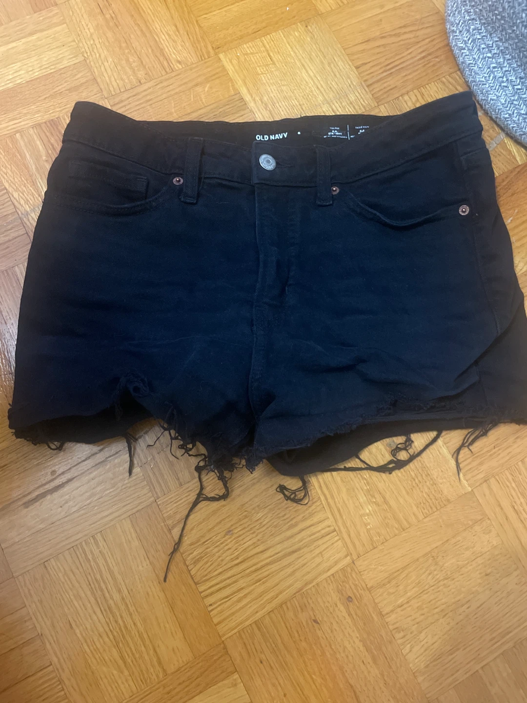 Old Navy Black OG Straight High-Rise Shorts Size 8