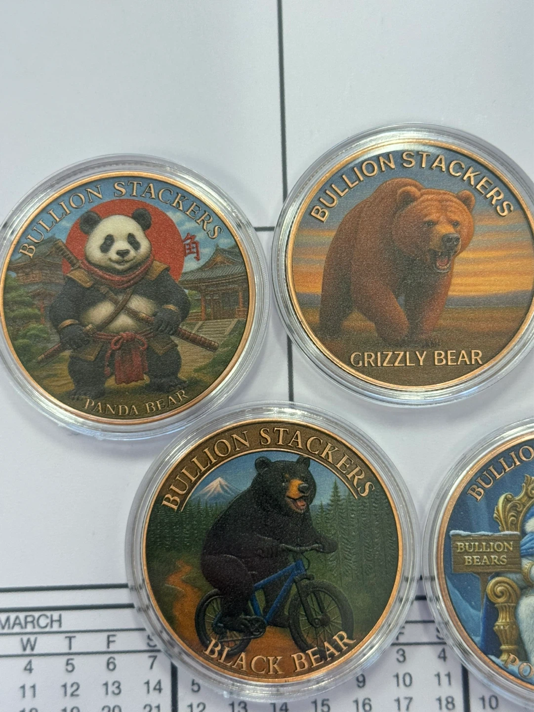1 oz copper Bullion Stackers Bear Series Coins - photo 3