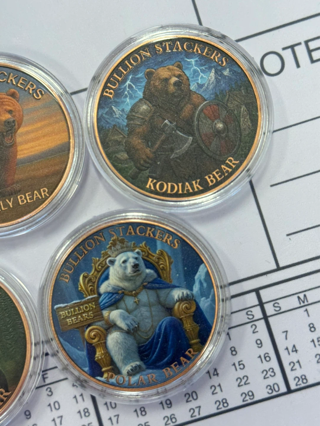1 oz copper Bullion Stackers Bear Series Coins - photo 4
