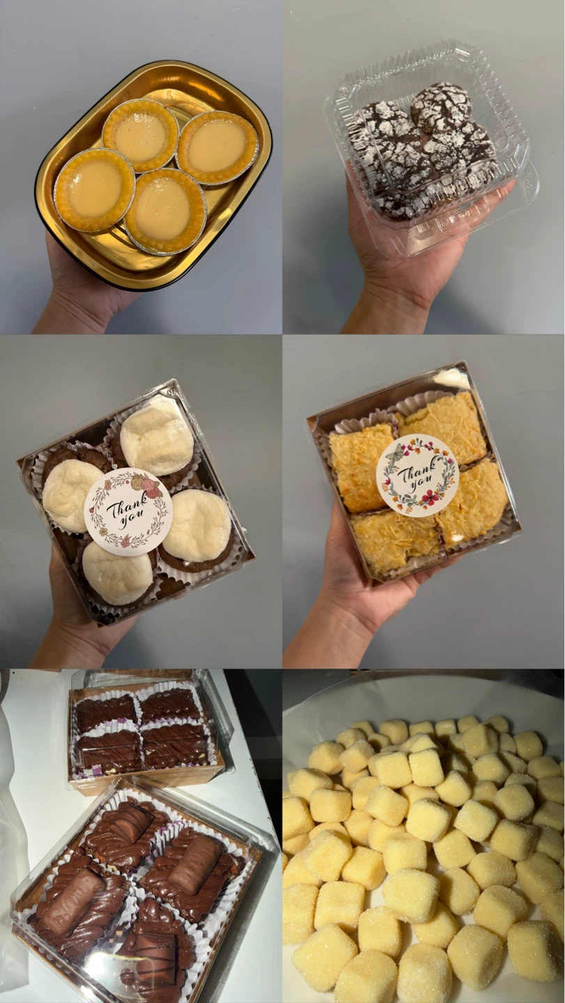 Brownies,Egg tart, Crinkles and Cheese Muffin freshly baked 💕 - photo 3