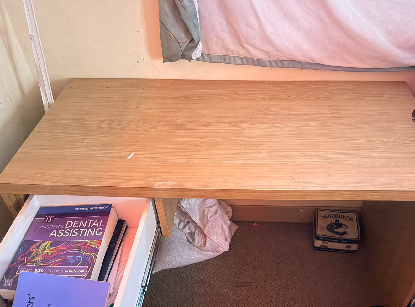 Wooden Desk with Drawer - photo 2