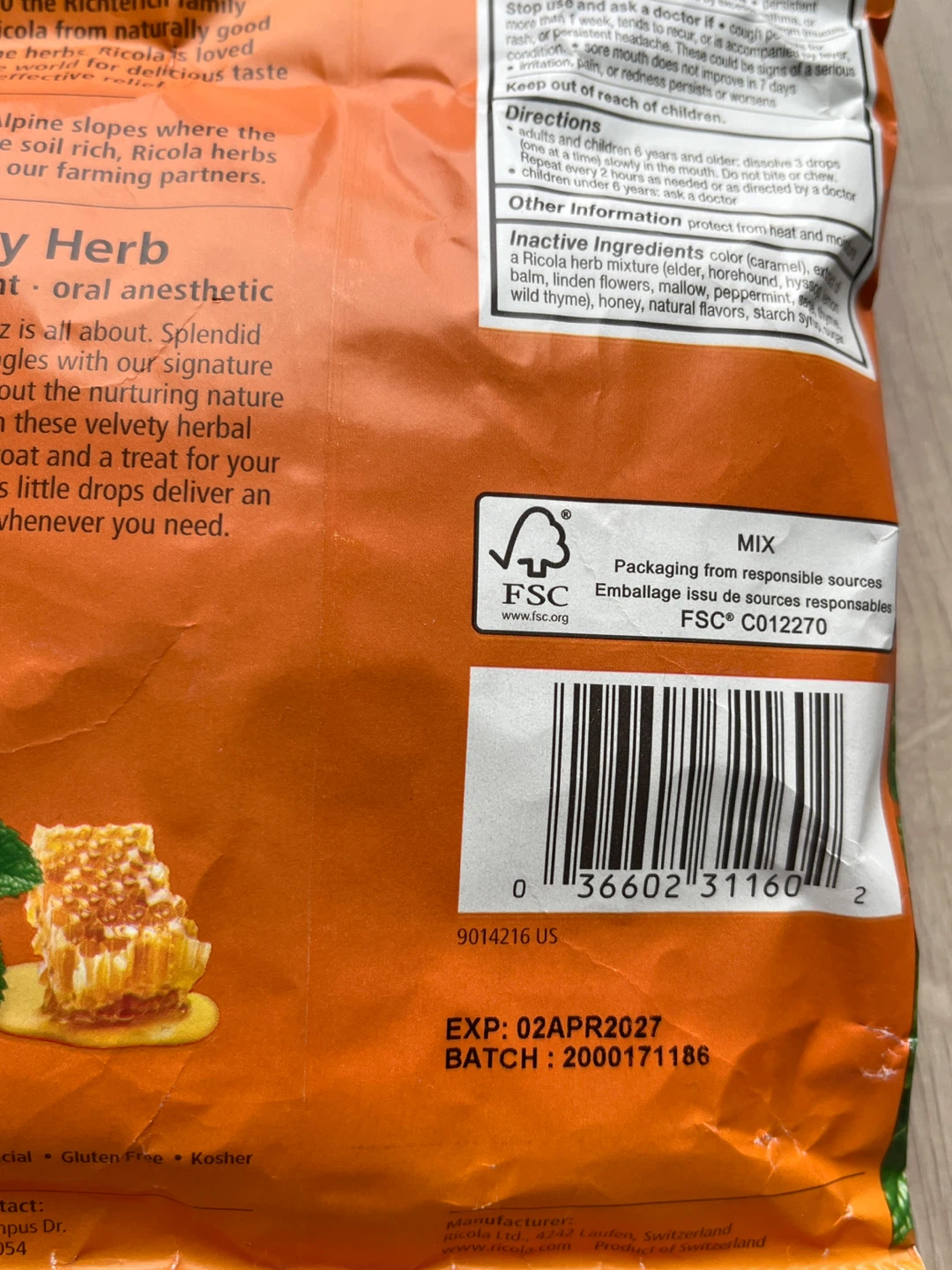 Ricola Honey Herb Cough Drops - photo 2