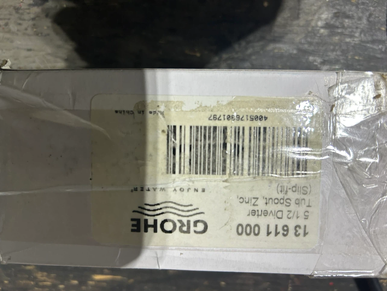 Grohe Tub Spout Diverter 5 1/2 Inch Slip-Fit Zinc - photo 2