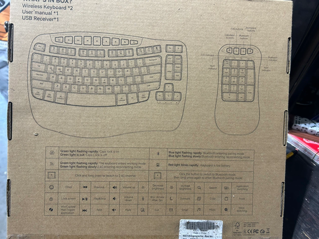 Wireless Keyboard and Numpad Set