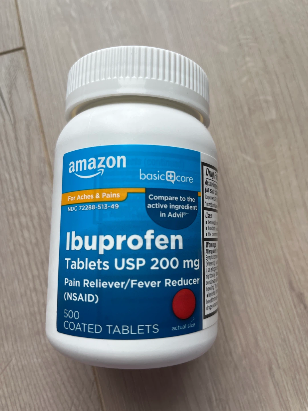 Amazon Basic Care Ibuprofen Tablets