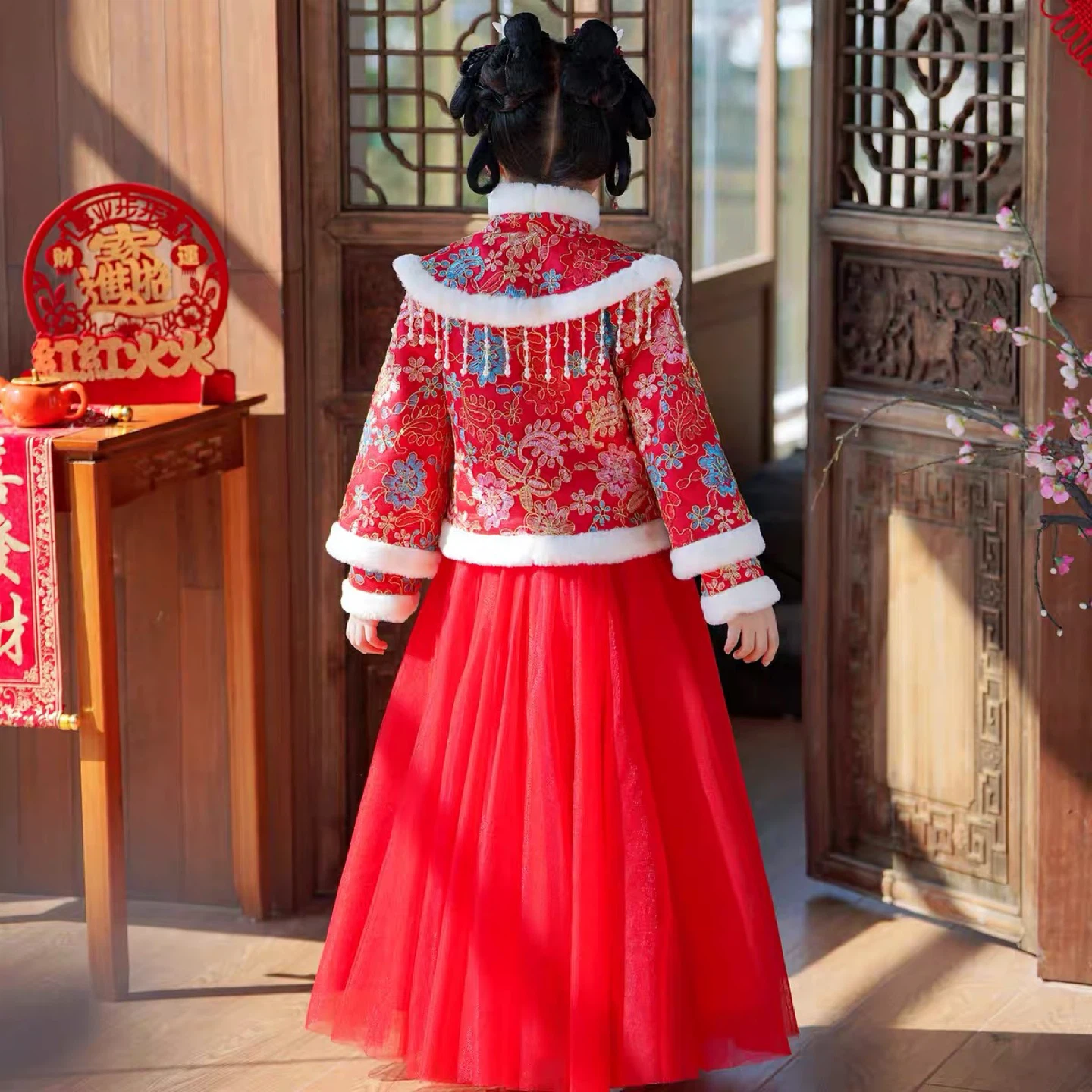 Kids Red Chinese New Year Dress - photo 4