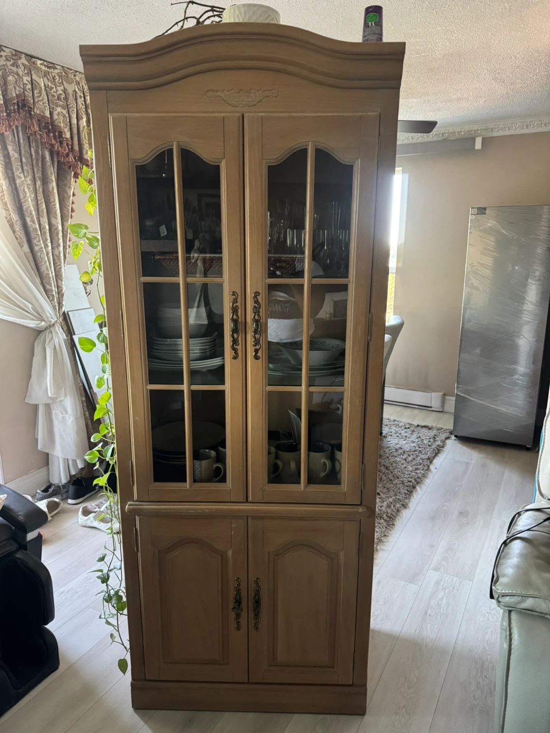 Wooden Display Cabinet with Glass Doors - photo 3