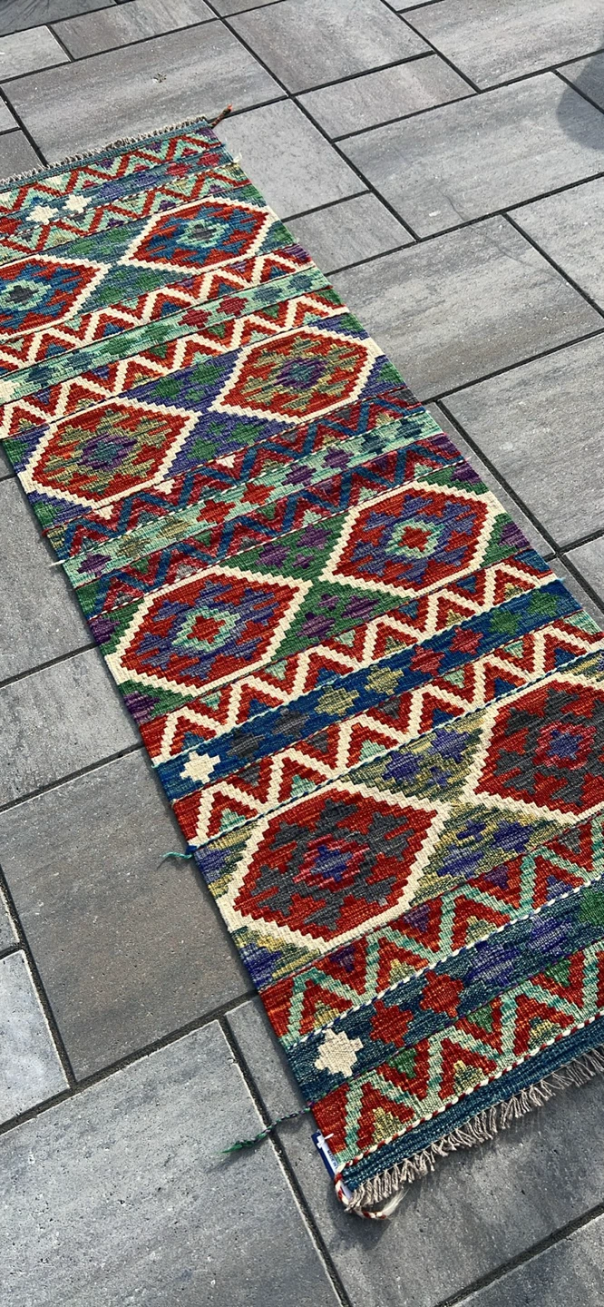 Colorful Geometric Handmade wool Runner - photo 2