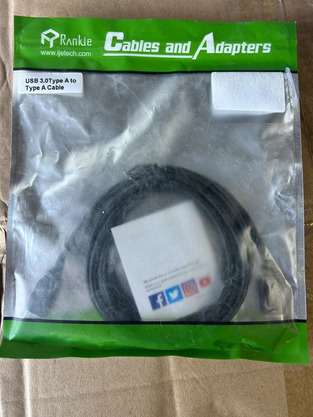 Rankie USB 3.0 Type A to Type A Cable