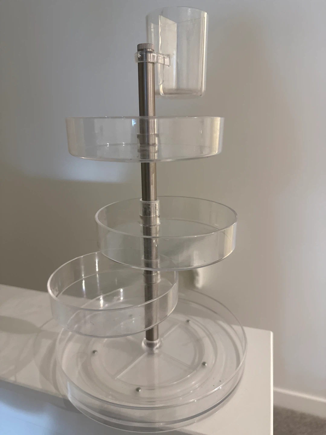 3-Tier Clear Rotating Organizer Stand