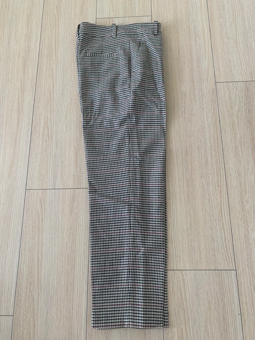 Houndstooth Pattern Pants Massimo Dutti