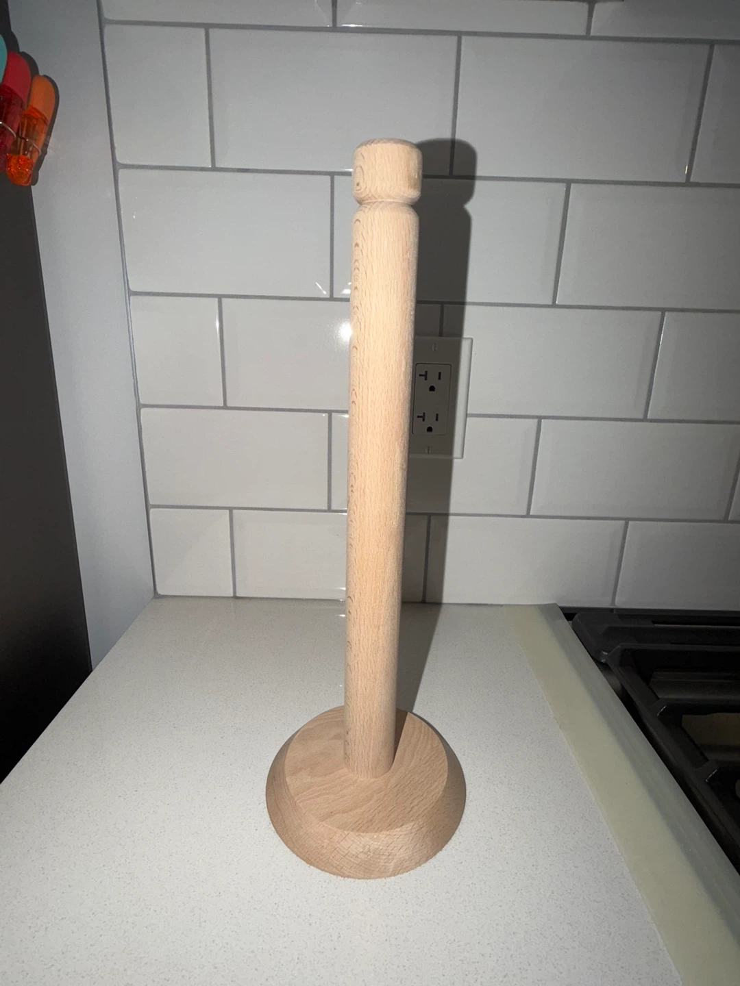 Wooden Paper Towel Holder