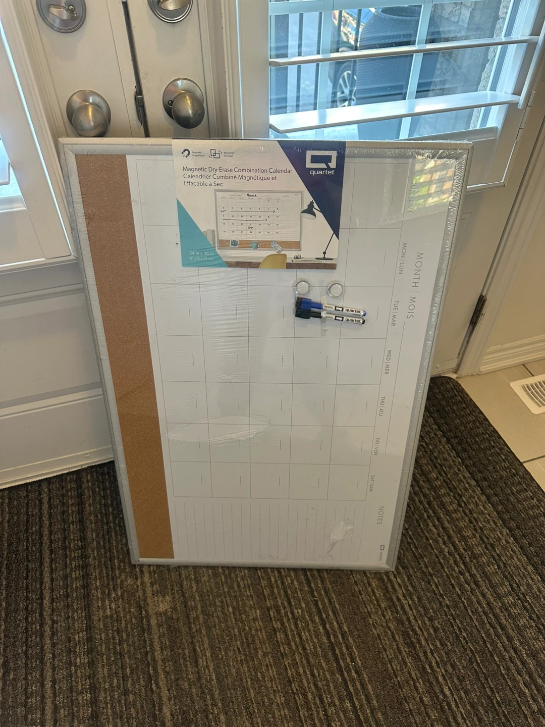Magnetic dry erase combination calendar