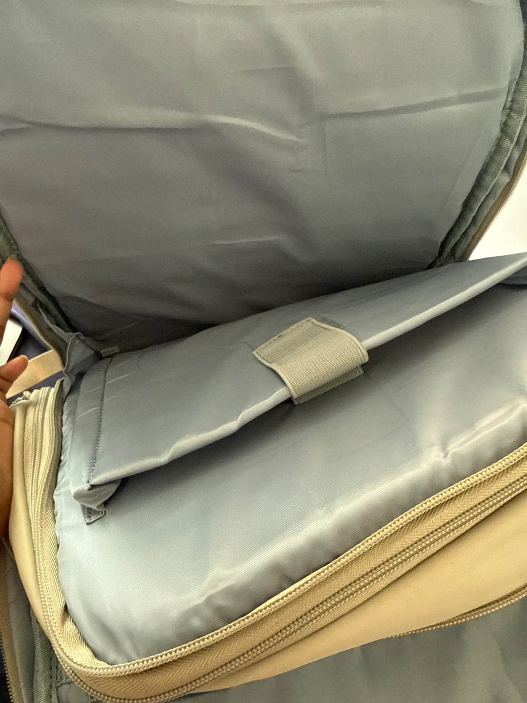 Tan Backpack with vaccum bag attached - photo 4