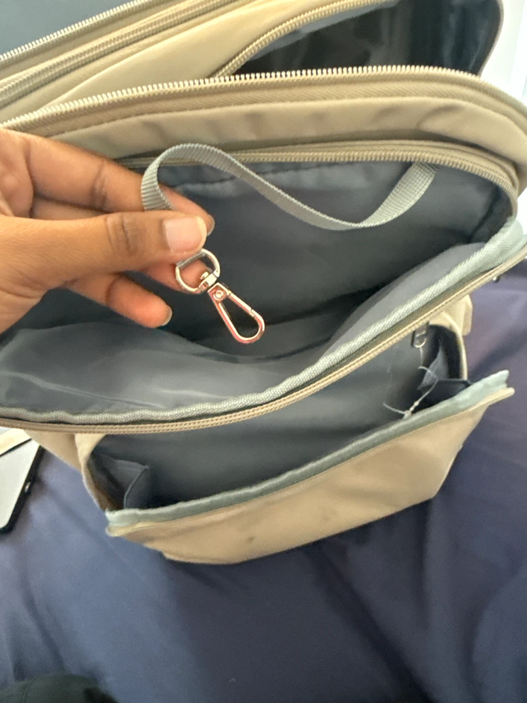 Tan Backpack with vaccum bag attached - photo 5