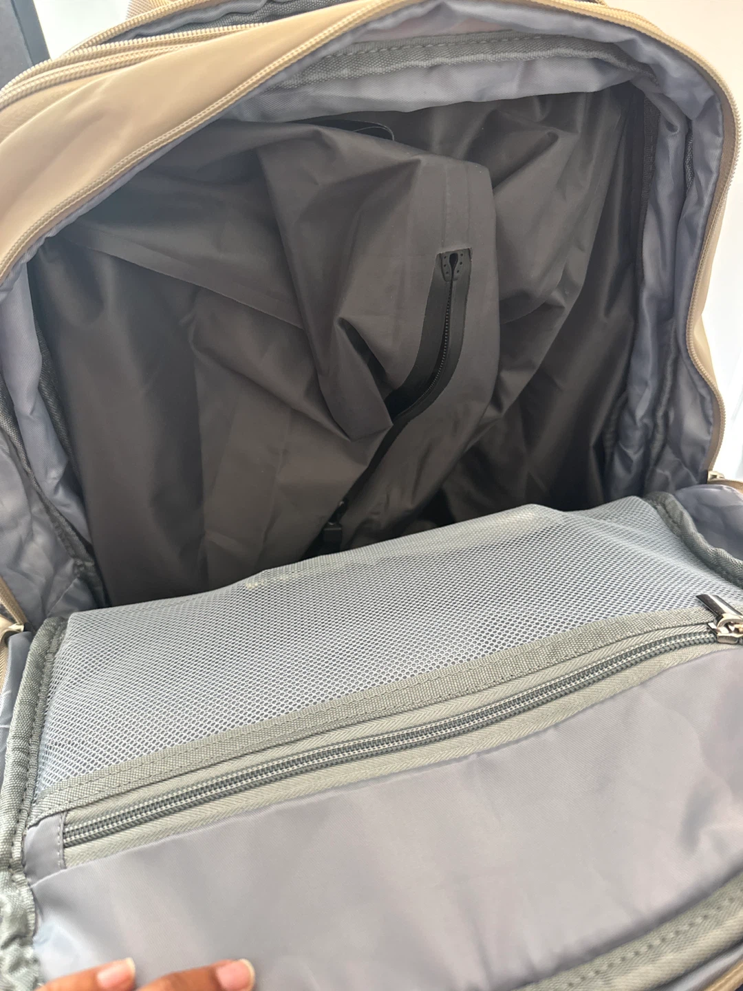 Tan Backpack with vaccum bag attached - photo 3