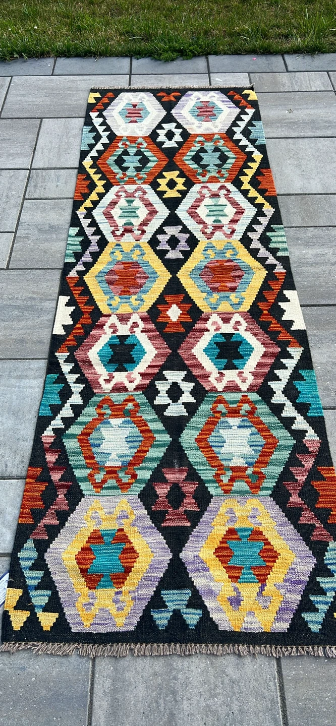Handmade wool runner